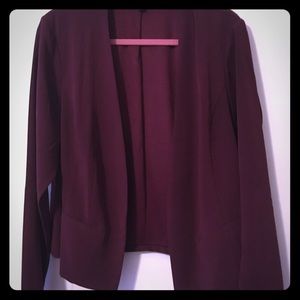 Torrid Blazer Burgundy Open Front plus sz 1x